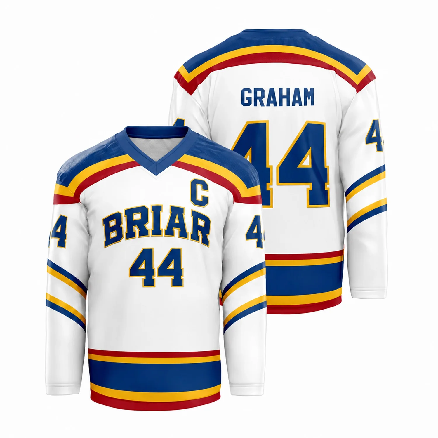 2026 New Off Campus Briar University #44 Graham Logan Tucker Hockey Jersey Long Sleeve 3D Print Unisex Tee Adult/Kids Tops