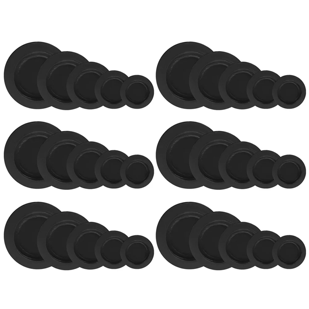 30 Pcs Round Rubber Stopper Piggy Bank Black Automatic Plug Plugs or Stoppers Replacement Child Banks for Adults