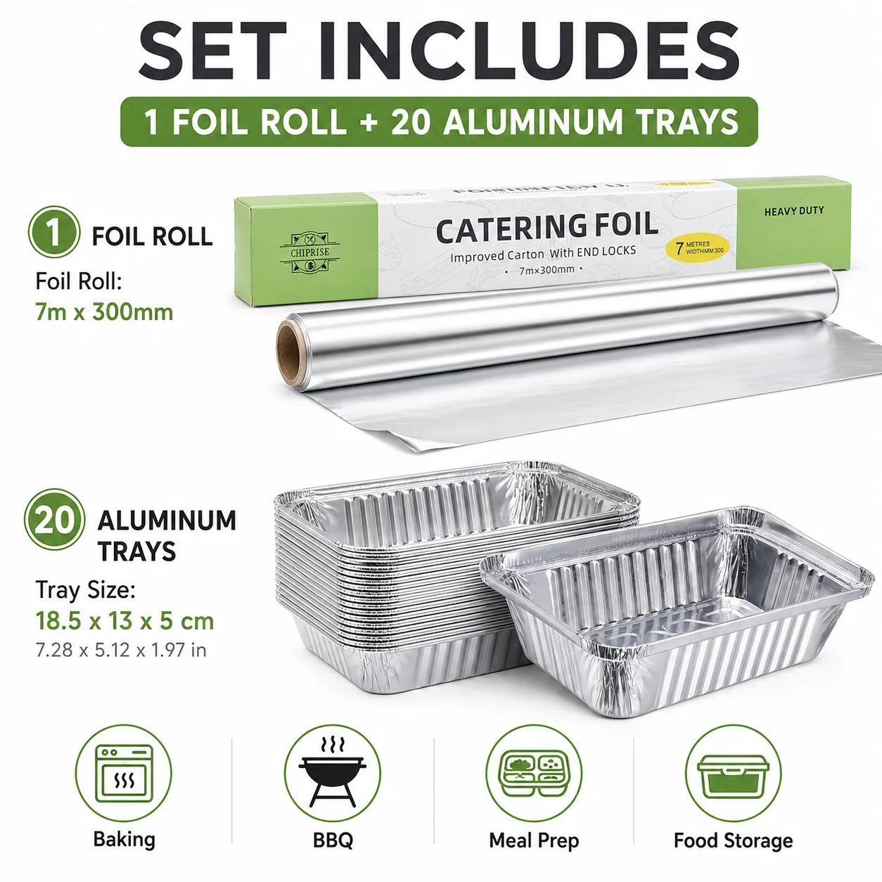 Set Kombinasi Aluminium Foil – - Meal Prep Wraps ulasan dan harga