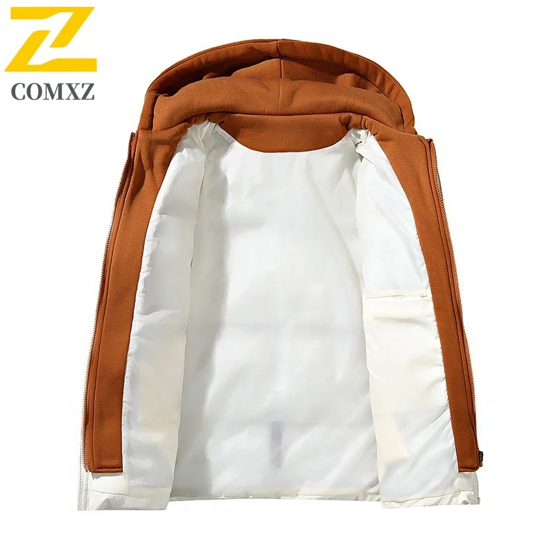 COMXZ الرجال سترة الخبز العصرية الحد الأدنى السفر الترفيه ارتداء مقاومة البرد مريحة الحشو معطف الحياة اليومية الشتاء سترة