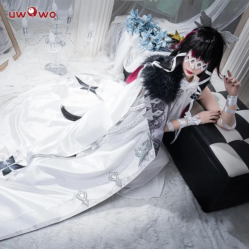 

LQLAST BATCH UWOWO Genshin Impact Columbina Косплей Костюм Fatui Harbingers Damselette Snezhnaya Хэллоуин Рождественские костюмы