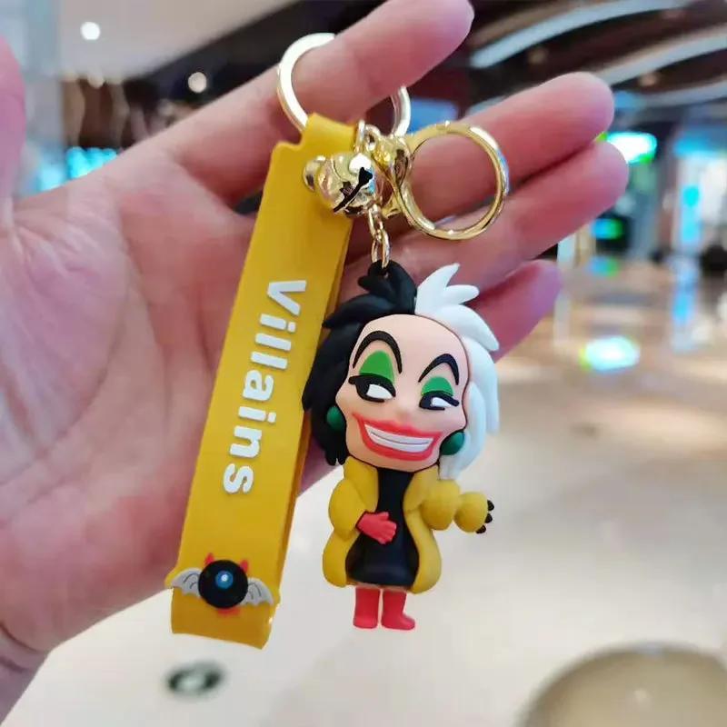 Disney Cartoon Anime Keychain Sleeping Curse Epoxy Doll Keyring Pendant Couple Bag Car Accessories Girlfriend Key Chain Gift