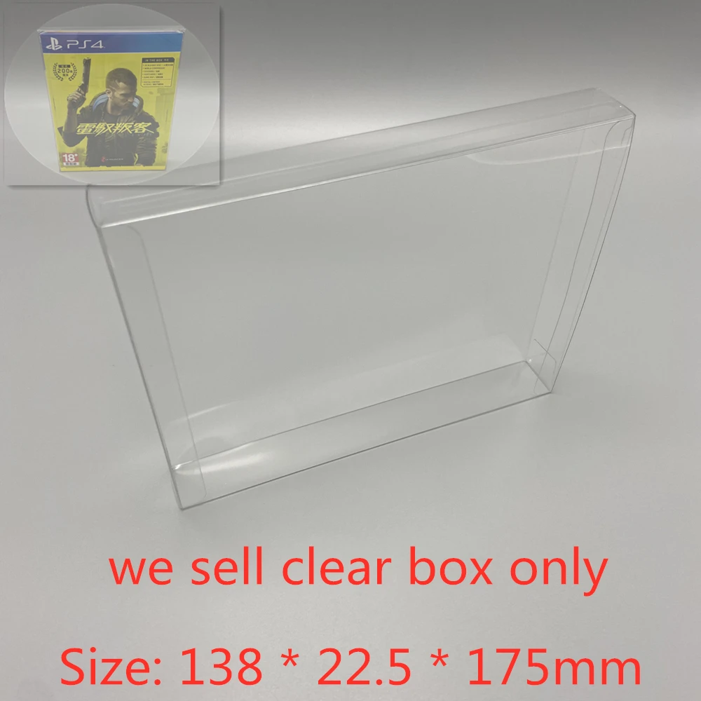 PET Box Protector For Cyberpunk 2077 Collect Boxes For Sony PlayStation 4 PS4 Game Case Shell Clear Display Cases
