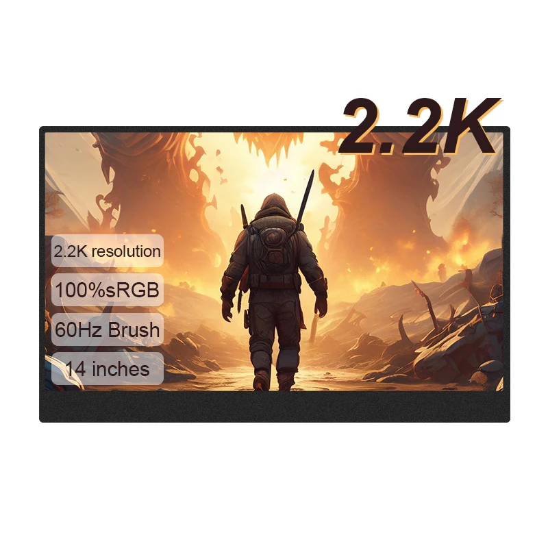 

LANLIPU 14inch Portable Monitor 2240*1400 2.2K 100%sRGB Gaming Extension Display for Laptop Switch PS4/5 Xbox/Phpne /MAC/Mini PC