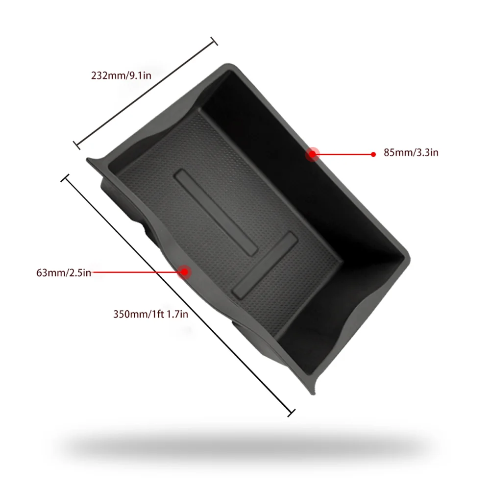 For Tesla Model Y Storage Box Under The Front Seats TPE Material Durable and Textured Designed with The Original Car Mold