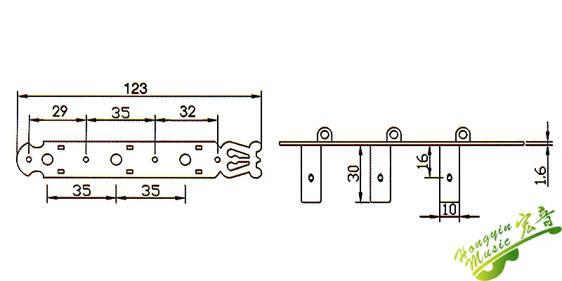 HUATOOL Klassische Gitarre Tri-Integrierter Knopf, Saitenwinder-Knopf, Stimmwirbel, Metallzubehör – Detail 25