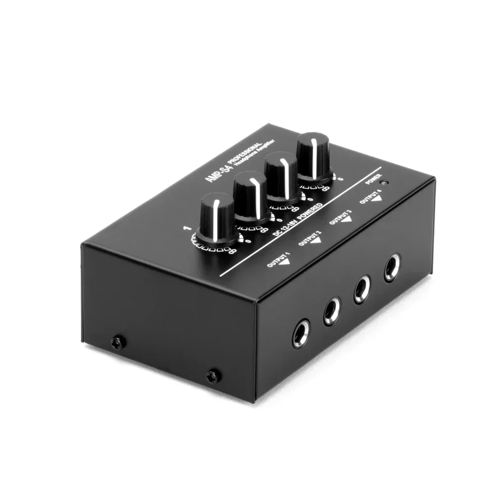 Leicozic Stereofoniczny Wzmacniacz Słuchawkowy 4-kanałowy Amplificatore DC12V Zasilacz Studio Sprzęt do nagrywania DJ Audio Amplificador