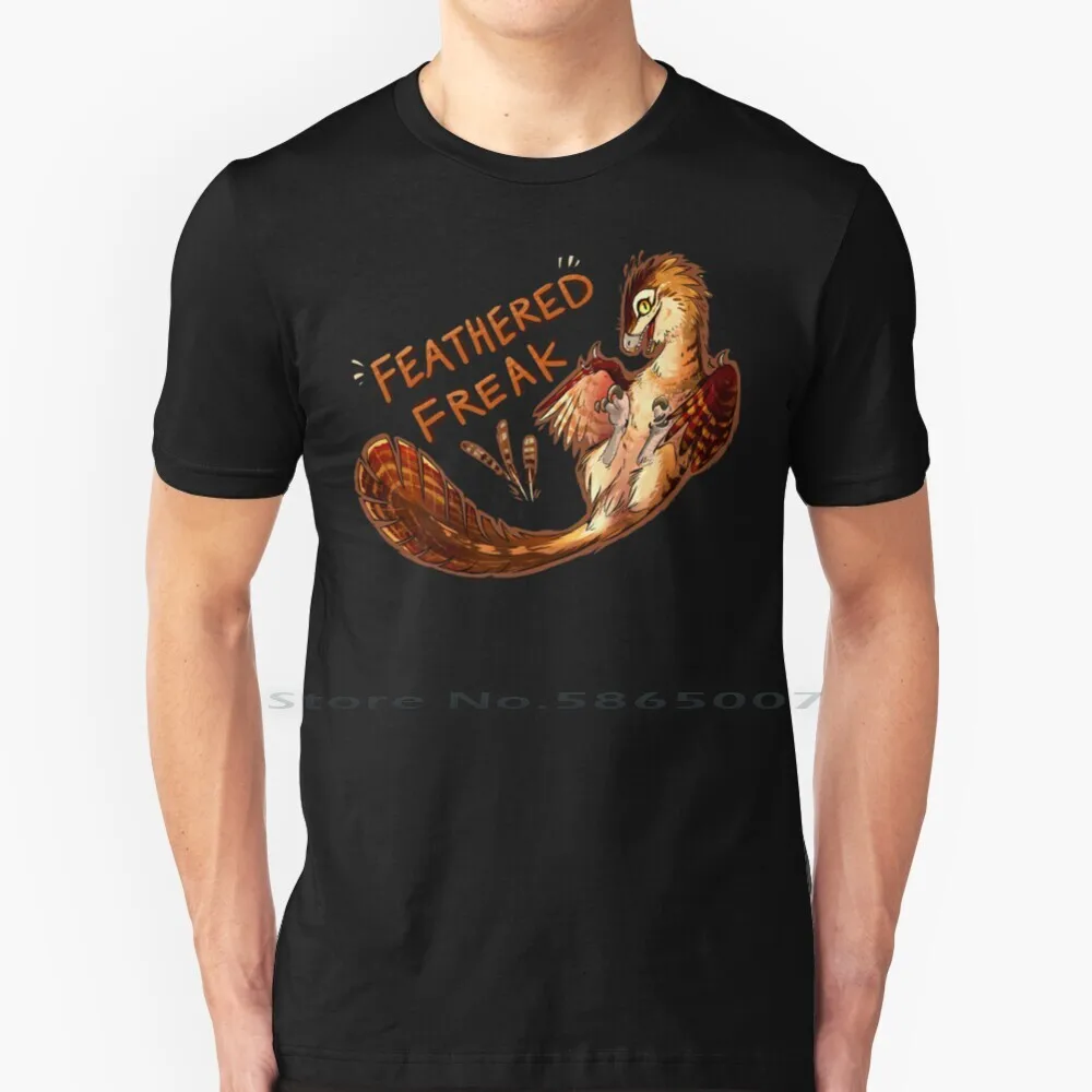 Feathered Freak T Shirt Cotton 6XL Dinosaur Velociraptor Biology Paleontology Zoology