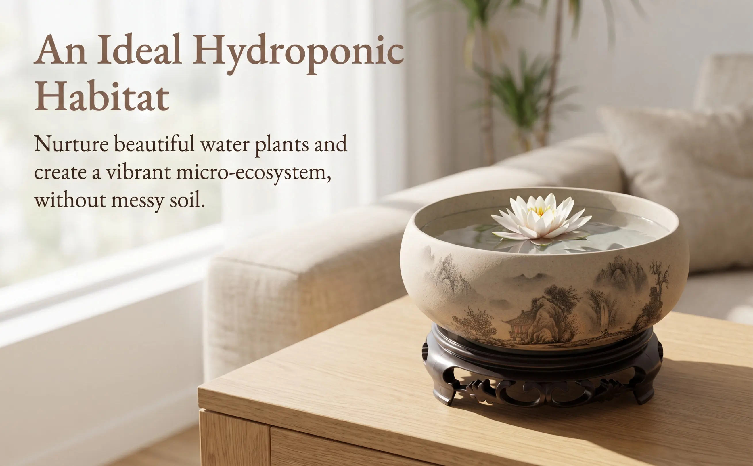 And White Porcelain Planter Handcrafted Chinoiserie Ceramic Bowl Artistic Texture Home Decor Garden Centerpiece
