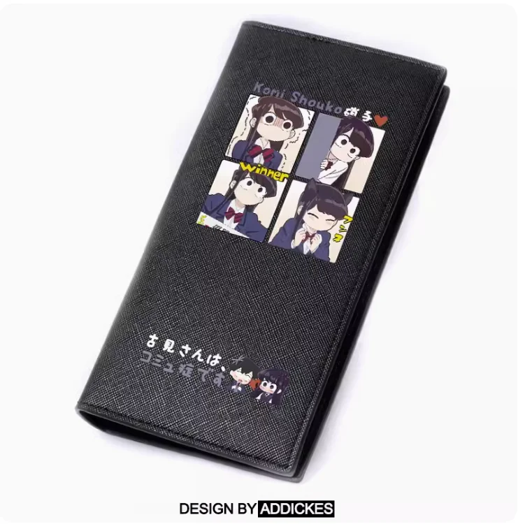 Anime Komi-san wa, Komyushou desu Fashion Wallets PU Purse Card Coin Zipper Money Bag Cosplay Gift B118