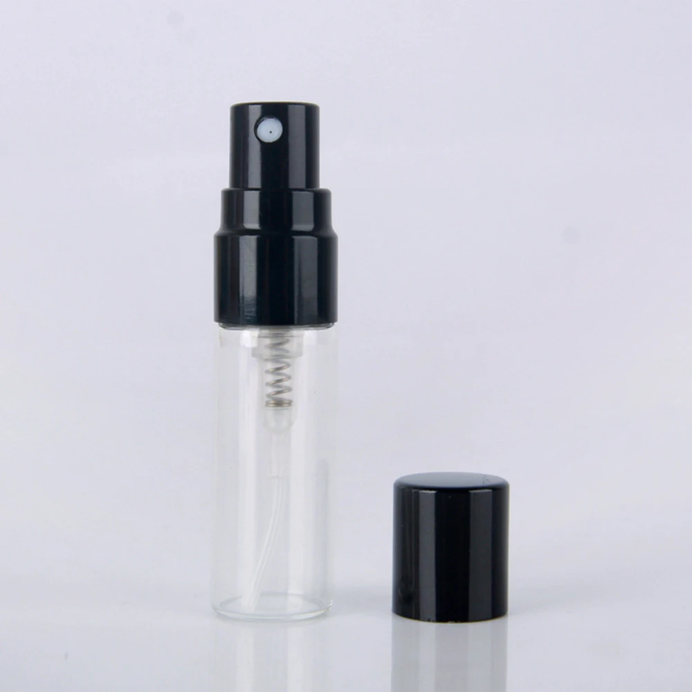 50 adet 100 adet 2ml 3ml 5ml 10ml örnek doldurulabilir parfüm şişesi boş Mini sprey şişesi parfüm şişeleri cam Atomizer konteyner