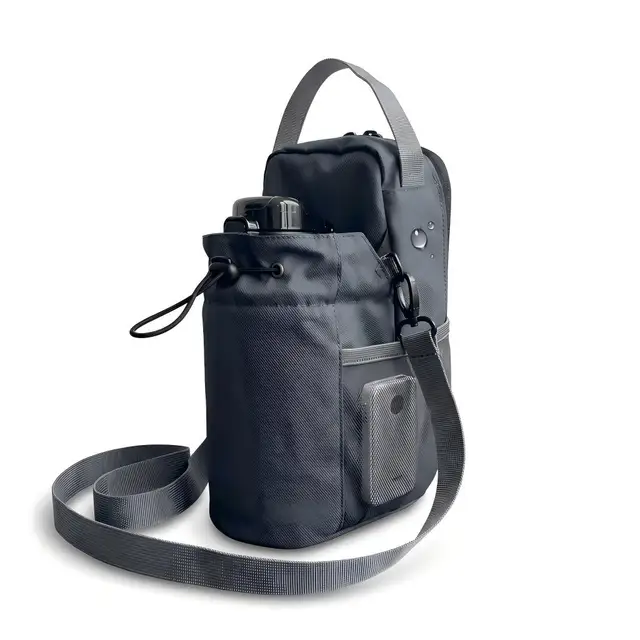 Bolsa Magnética Forte para Garrafa de Água de Academia, Bolsa Antifurto Impermeável com Proteção RFID para Treino e Viagem, Laranja