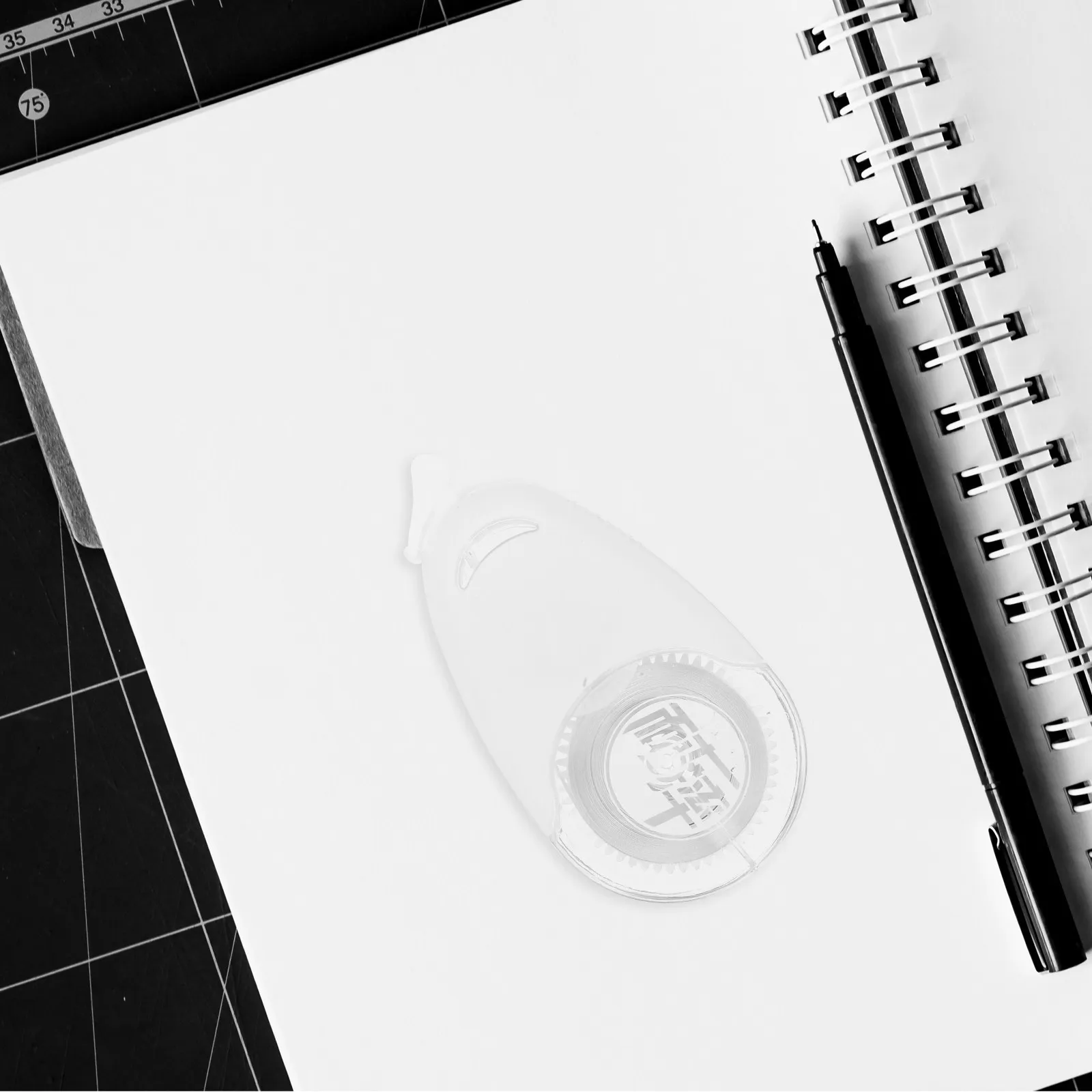 5pcs Silent Smooth Correction Tape with Flip Cover – White School & Office Correction Roller