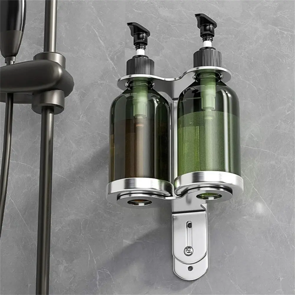 

Refillable Wall Mounted Soap Dispenser Stainless Steel Plastic Manual Soap Dispenser Convenient Detachable Shampoo Dispenser
