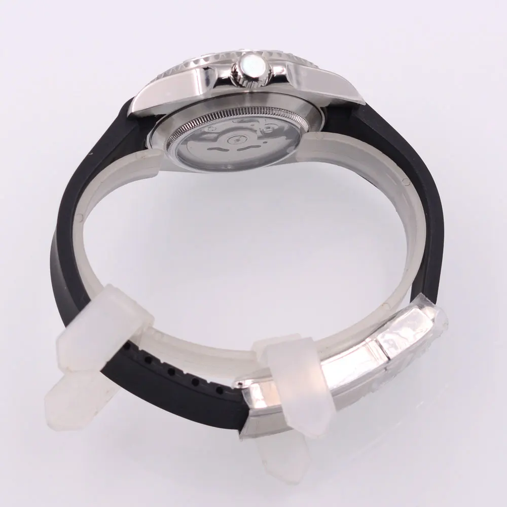 Orologio da uomo personalizzato fai-da-te 40mm vetro zaffiro lunetta in ceramica quadrante sterile Miyota/NH35 meccanico automatico verde luminoso