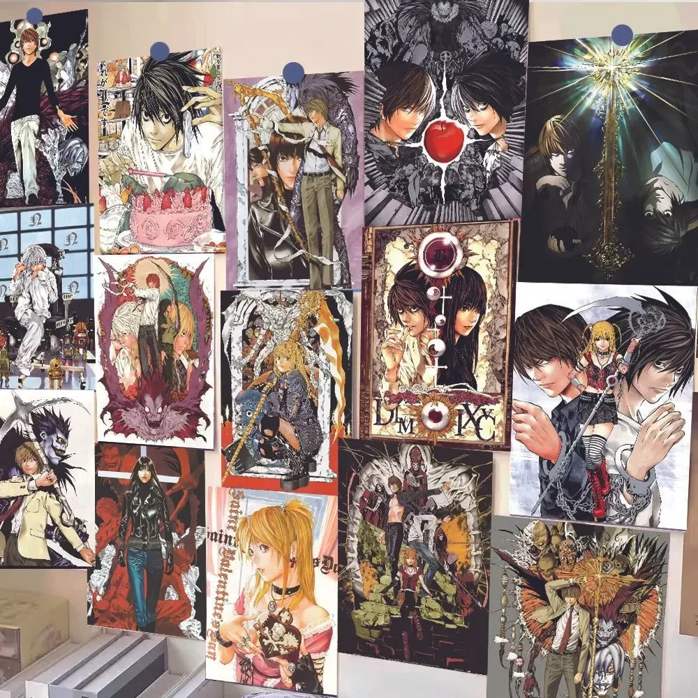 Death Note Poster Nachtgott Mond Mihai Sand Ryuk L Anime Wanddekoration für Schlafzimmer und Wohnheim Hintergrund-Poster – Detail 1