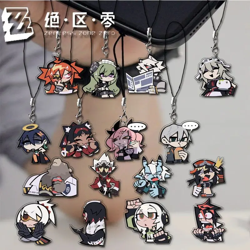 Zenless Zone Zero Wacky Funny Quirky Lanyards For Case Decor Mobile Phone Hanging Charms Acrylic Cell Phone Bag Accessories Gift