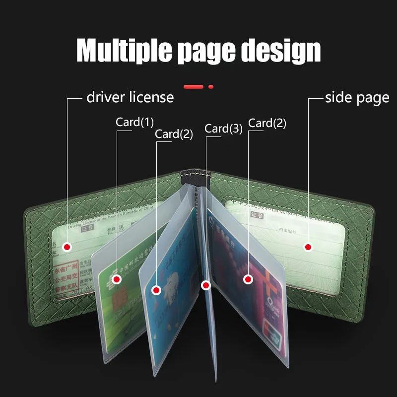 غطاء رخصة قيادة السيارة جلدية وثائق القيادة السيارات حامل بطاقة الائتمان ل ألفا روميو 4C 159 166 جوليا 156 147 8C GT #5