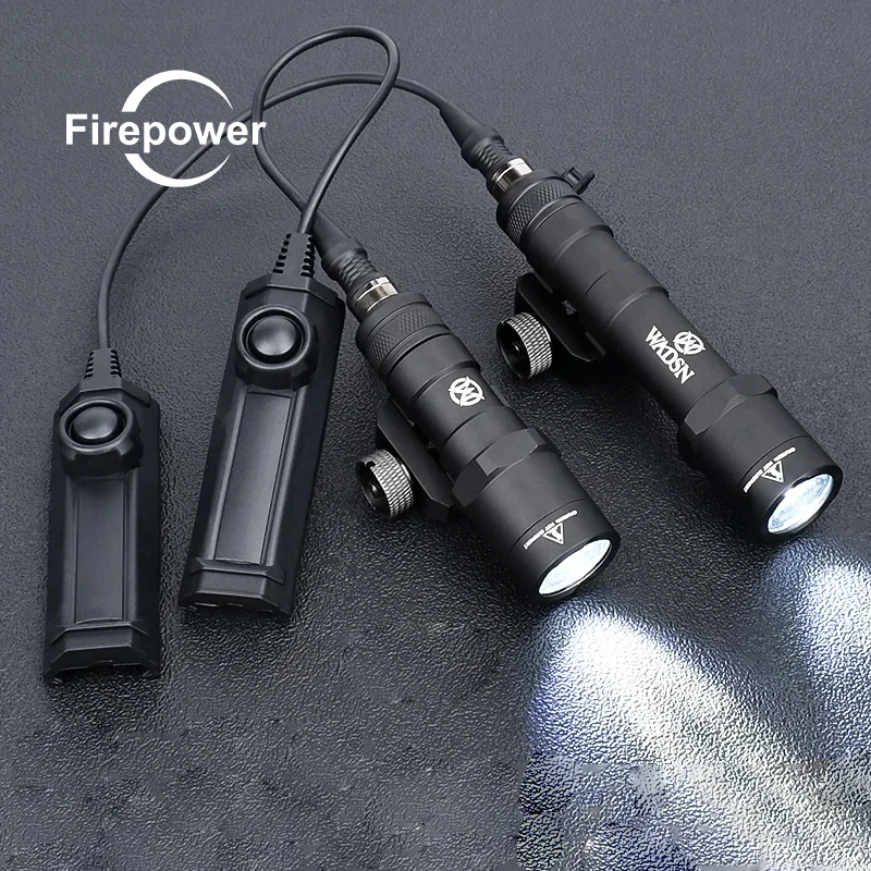 

WADSN Airsoft M300B M600B M600 WADSN Tactical Powerful Flashlight Fit 20mm Picatinny Rail Hunting Weapon Gun LED Scout Light