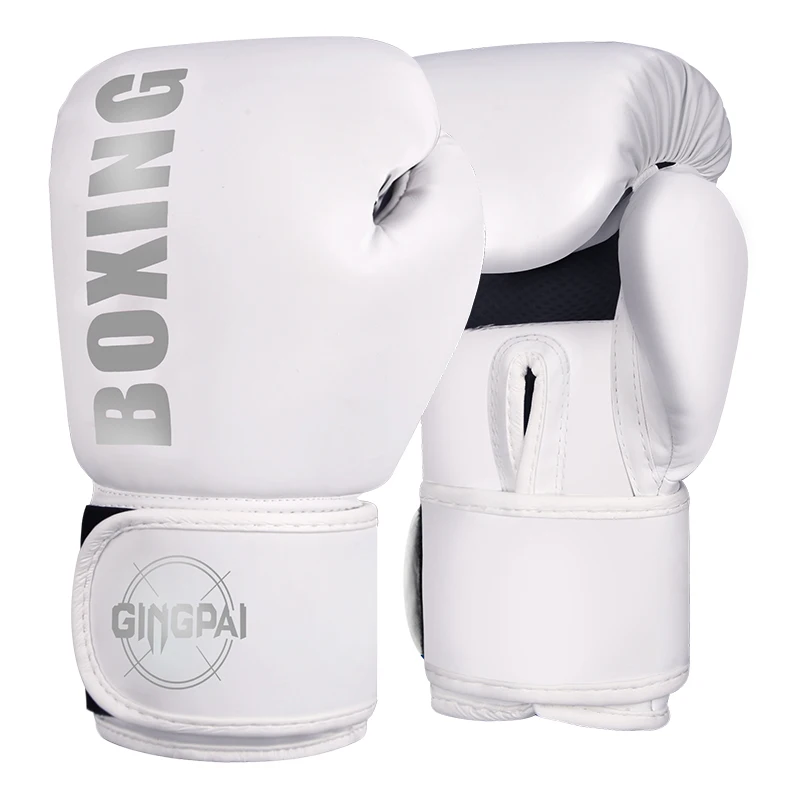 Gants de boxe professionnels en PU épaissi, accessoires d'entraînement, sanda, isotMuay Thai, MMA, gastronomie, 6 oz, 8 oz, 10 oz, 12oz