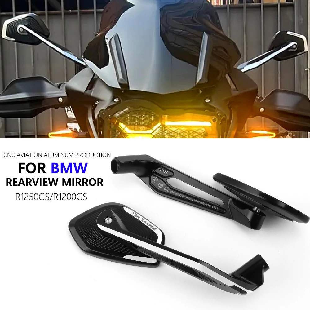 R1250 GS R1200 GS Motorcycle Rearview Mirror For BMW F800 R F750 GS F850 GS/ADVENTUER Aluminum Adjustable Side Rear View Mirrors