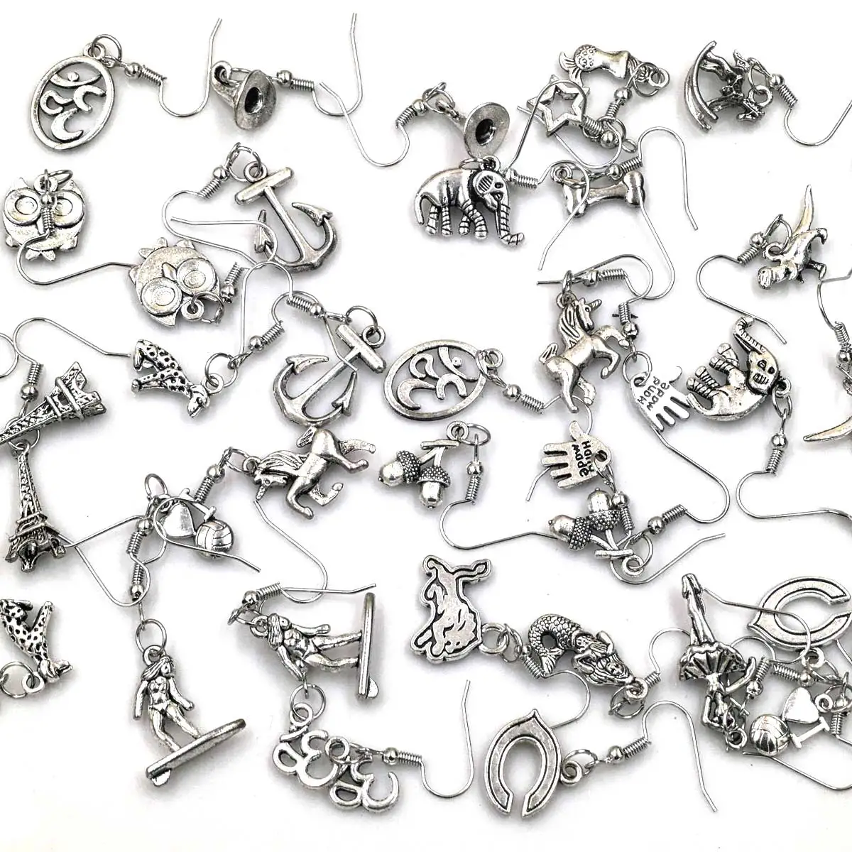 20 Styles Earrings Fashion Punk Drop Earrings Simple Cool Cute Jewelry Custom Handmade Girls Cross Animal For Women