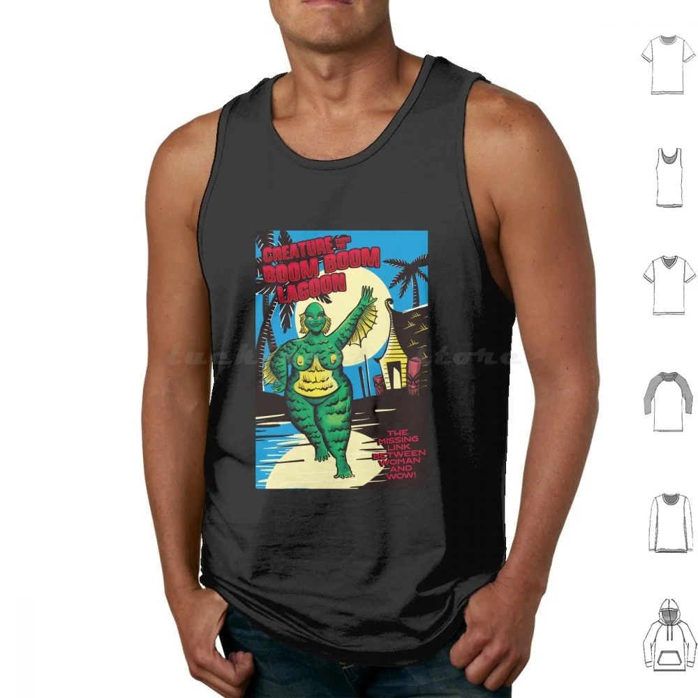 

Creature Form The Boom Boom Lagoon Tank Tops Print Cotton Creature From The Black Lagoon Pinup Curvy Classic Horror