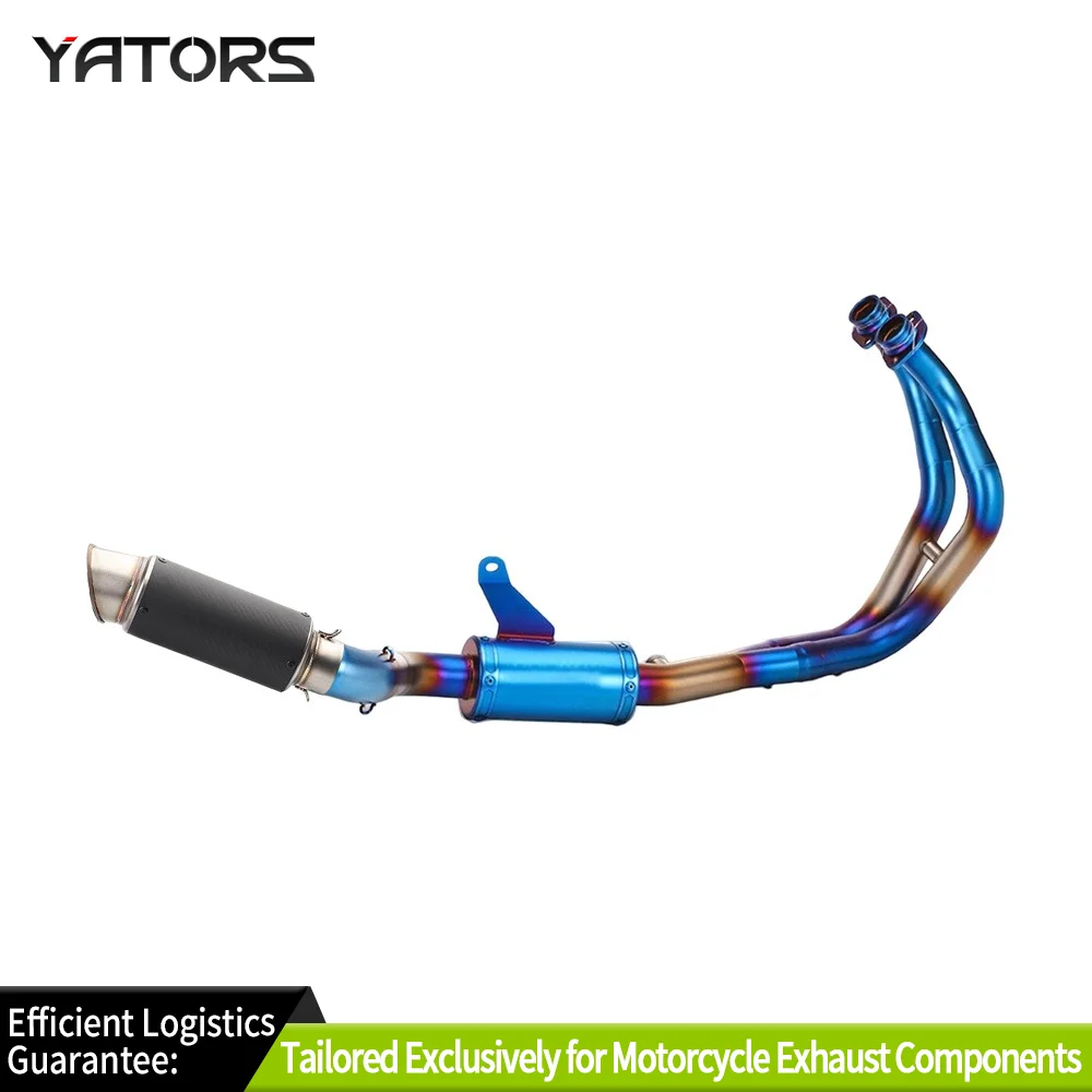 

Exhaust Systems For Yamaha YZF-R7 2021-2025 Blue Bolt-on Full Exhaust Header Link Pipe Muffler Exhausts Pipes