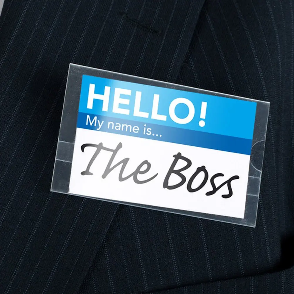 

50Pcs Badge Holders Secure Name Tag Clips Lightweight Id Tag Holders for Medical Staff Office Workers Staff Badge Clip