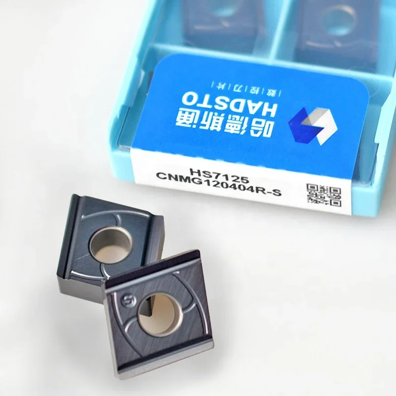 10pcs 100% Original CNMG CNMG120404R-S CNMG120408R-S CNMG120404L-S CNMG120408L-S HS7125 HS7225 CNC Tools Carbide Turning Inserts