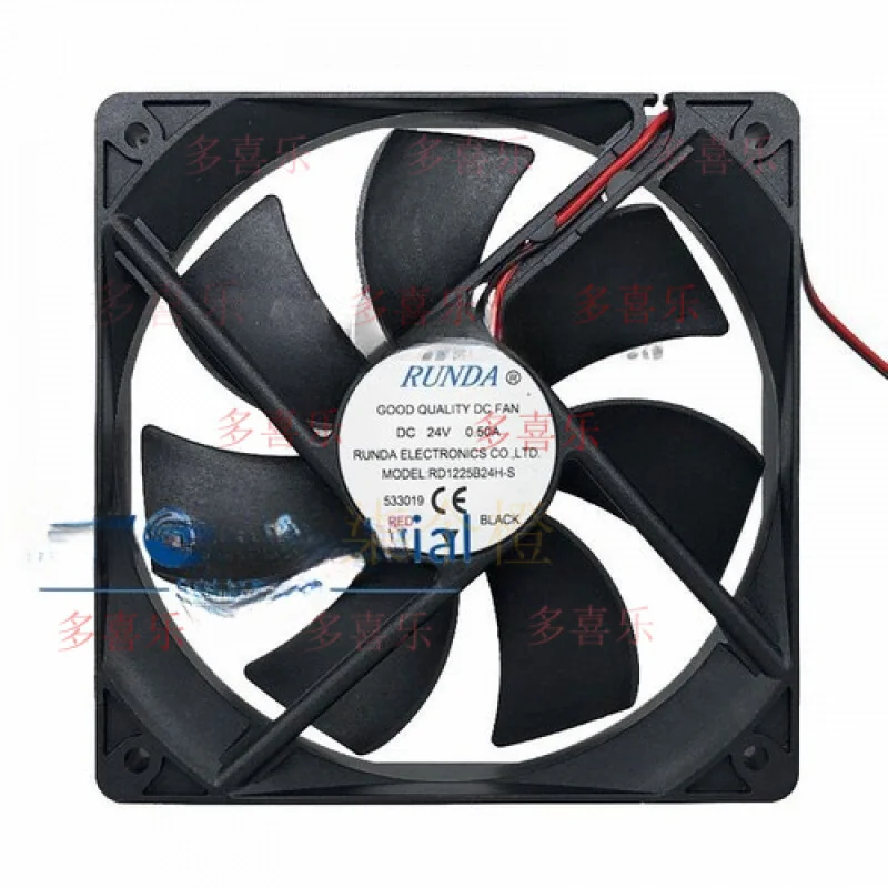 

ZMZM 1PC for RD1225B24H-S 24V 0.50A 12CM 12025 RUNDA Chassis Power Cooling Fan 2-wire