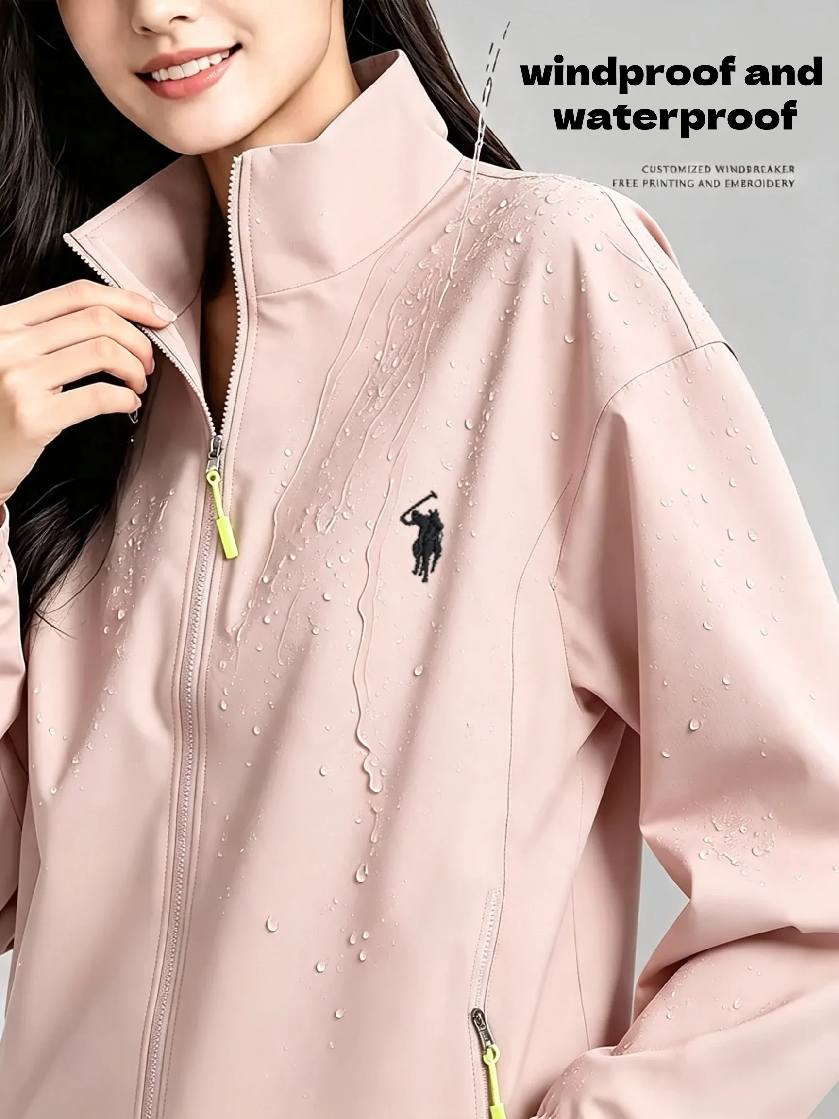 2026 neue High-End-Markenjacke für Damen und Herren mit langen Ärmeln und Reißverschluss, Herbstmode, exquisite Stickerei, wasserdicht, strapazierfähig. – Detail 19