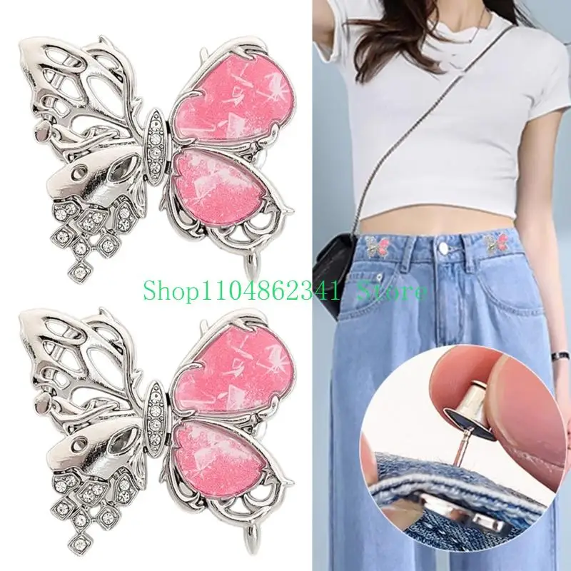 

652F Tightening Waistband Tightener Loose Jeans Pants Clips Couple Buckles for Jeans and Pants Adjustment