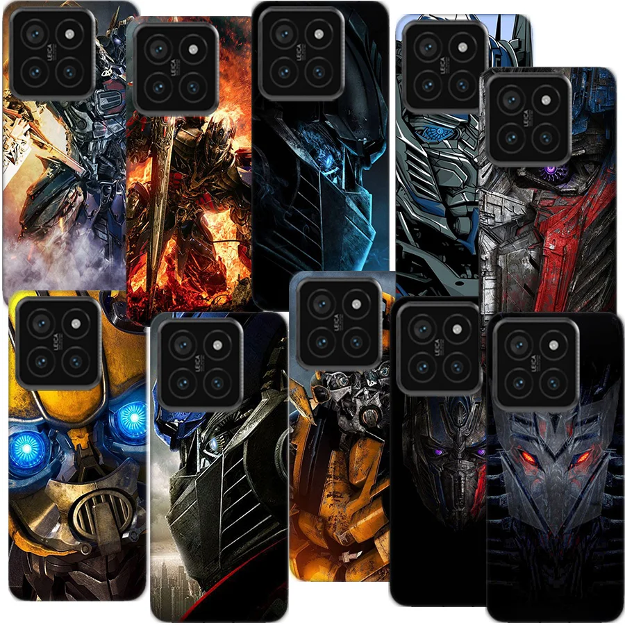 Transformers Bumblebee Clear Phone Case For Xiaom Mi 12 12T 11T 10T 9T 13 11 10 9 8 Lite CC9 CC9E Pro 6X 5X A1 A2 A3 Cover Coque