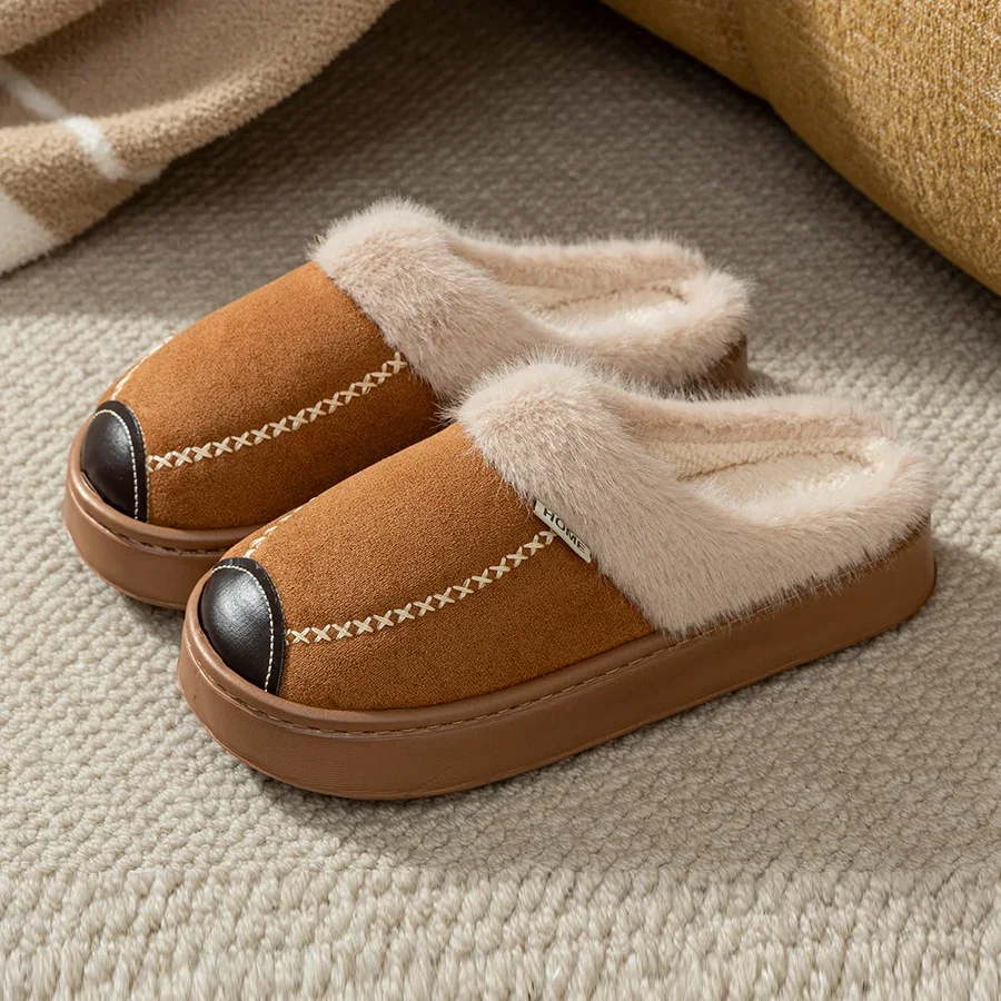 

Women Fashion Slippers Winter Indoor and Outdoor Warmth Comfort Slip-on Soft Thick Soled Non Slip Casual Couple Home Shoes