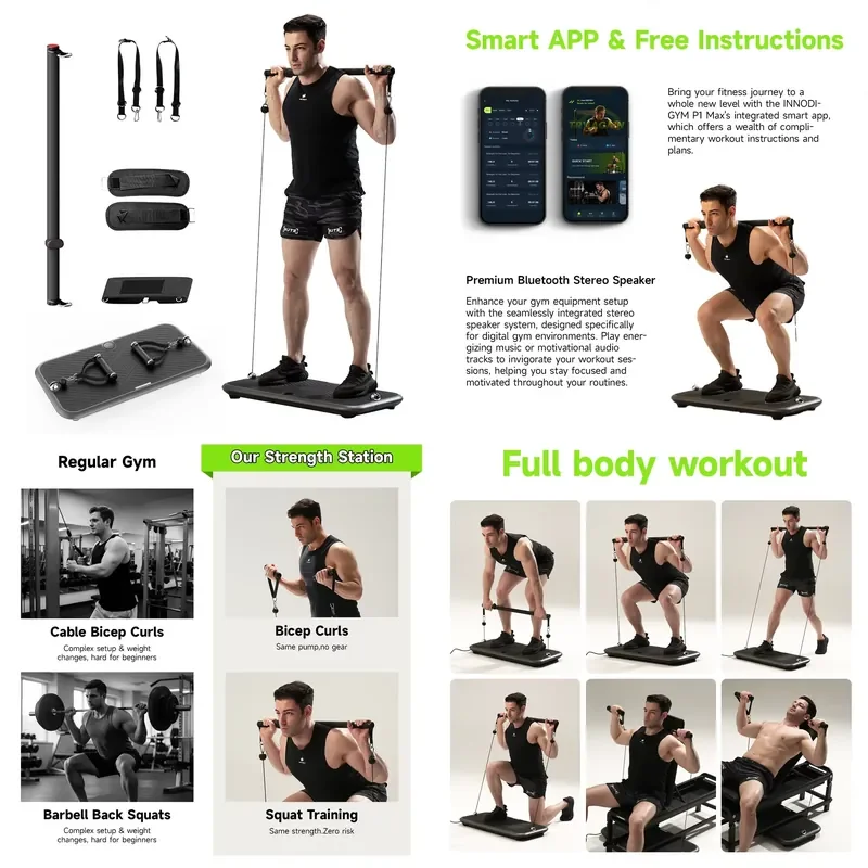 INNODIGYM P1 PLUS Digital Smart Home Gym Workout Foldable All in One Personal Trainer Full-Body