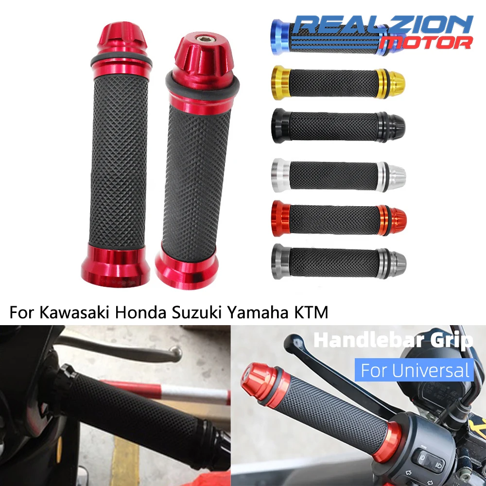 

REALZION Z900 Z1000 CBR Handlebar Grip Motorcycle Handle Bar Grips For Universal GSXR 600 Ninja Throttle Turn Grip Handle Grip