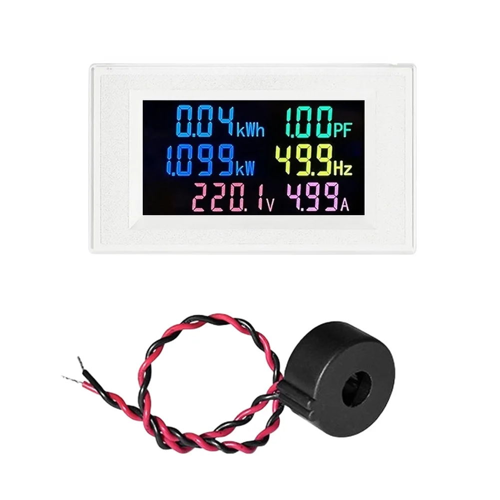 1pc LCD Digital Display Single Phase Power Meter AC 60-300V 0-100A Energy Voltage Current Frequency Power Factor Monitoring