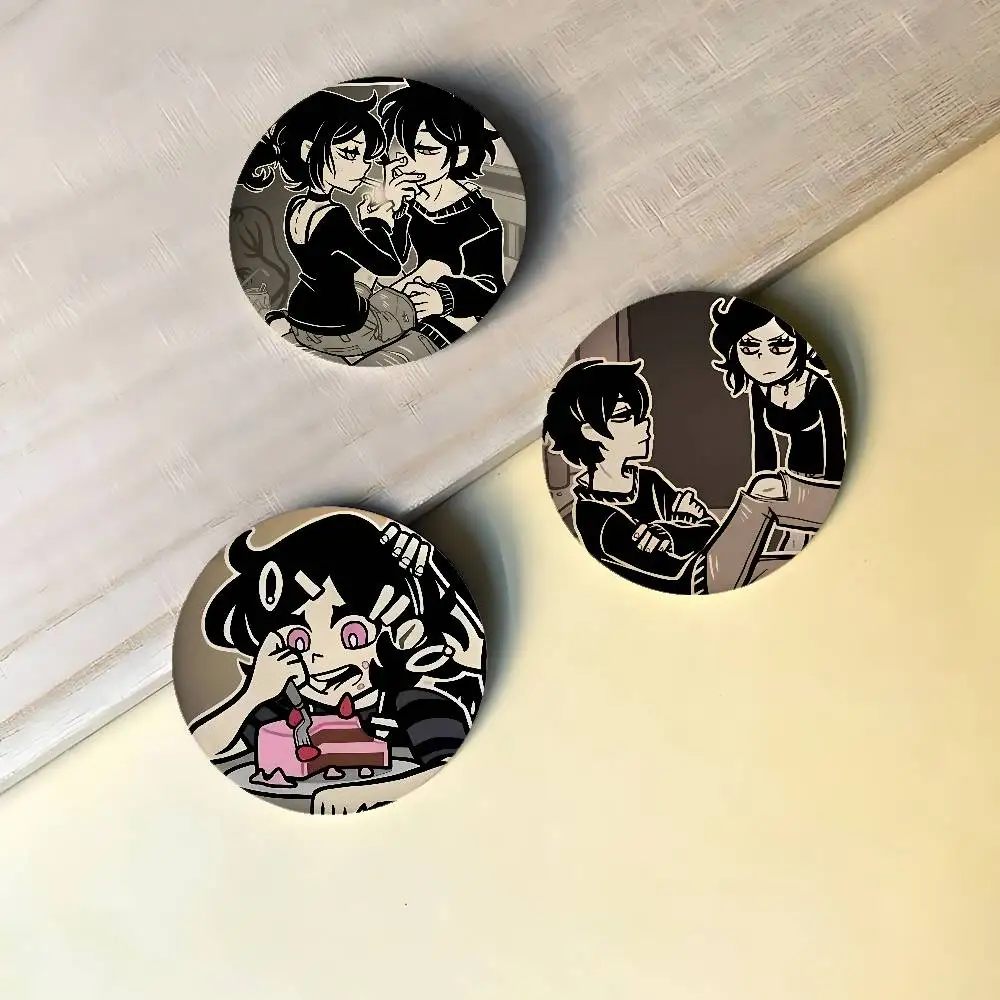 Game The Coffin Of Andy And Leyley Badge Peripheral Lapel Pins Tinplate Round Brooch For Shoulder Bag Accessories Souvenir Gifts