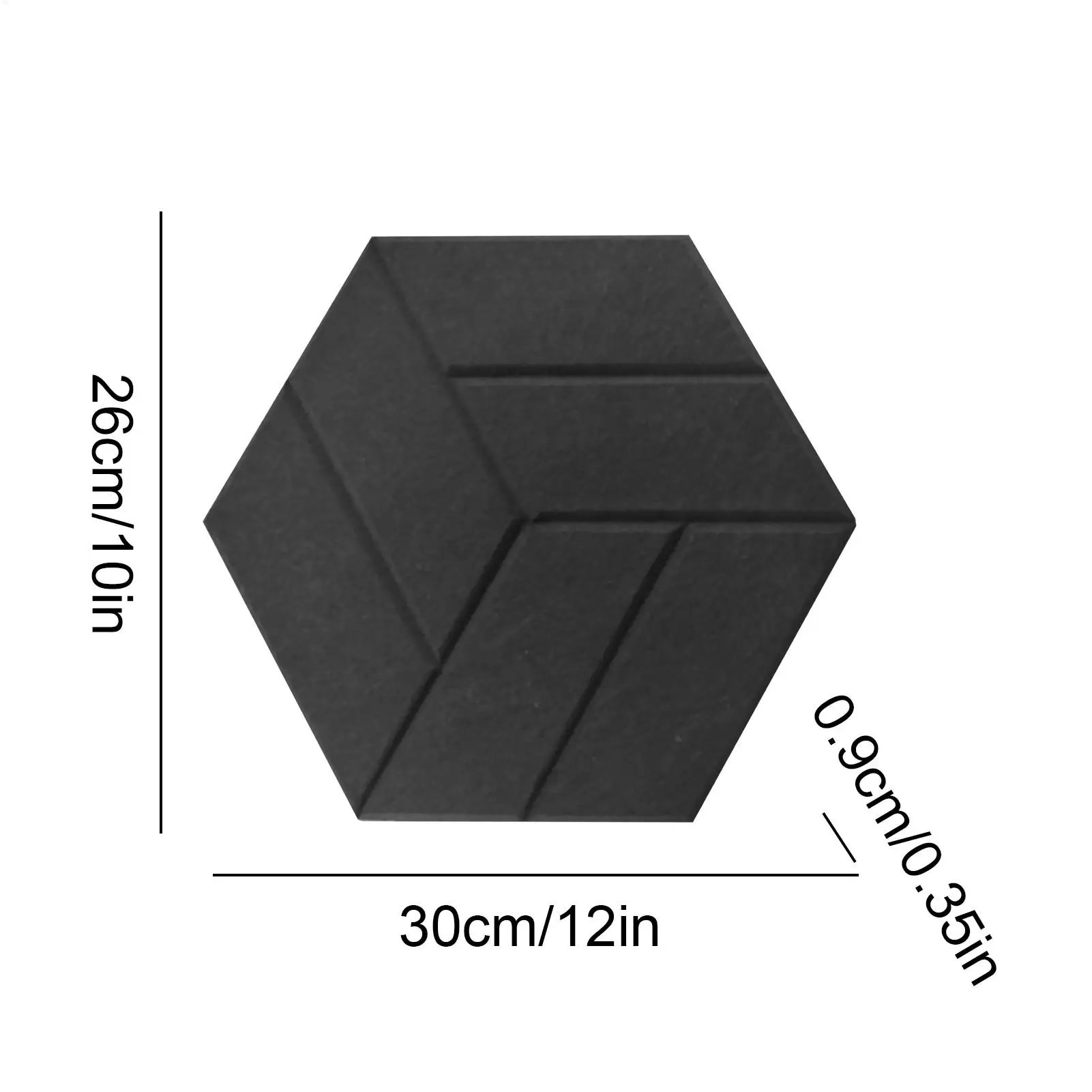 Pannelli acustici in feltro autoadesivi Adesivi murali con design esagonale solido insonorizzato per assorbire il suono Decorazione di sfondo a prova di rumore