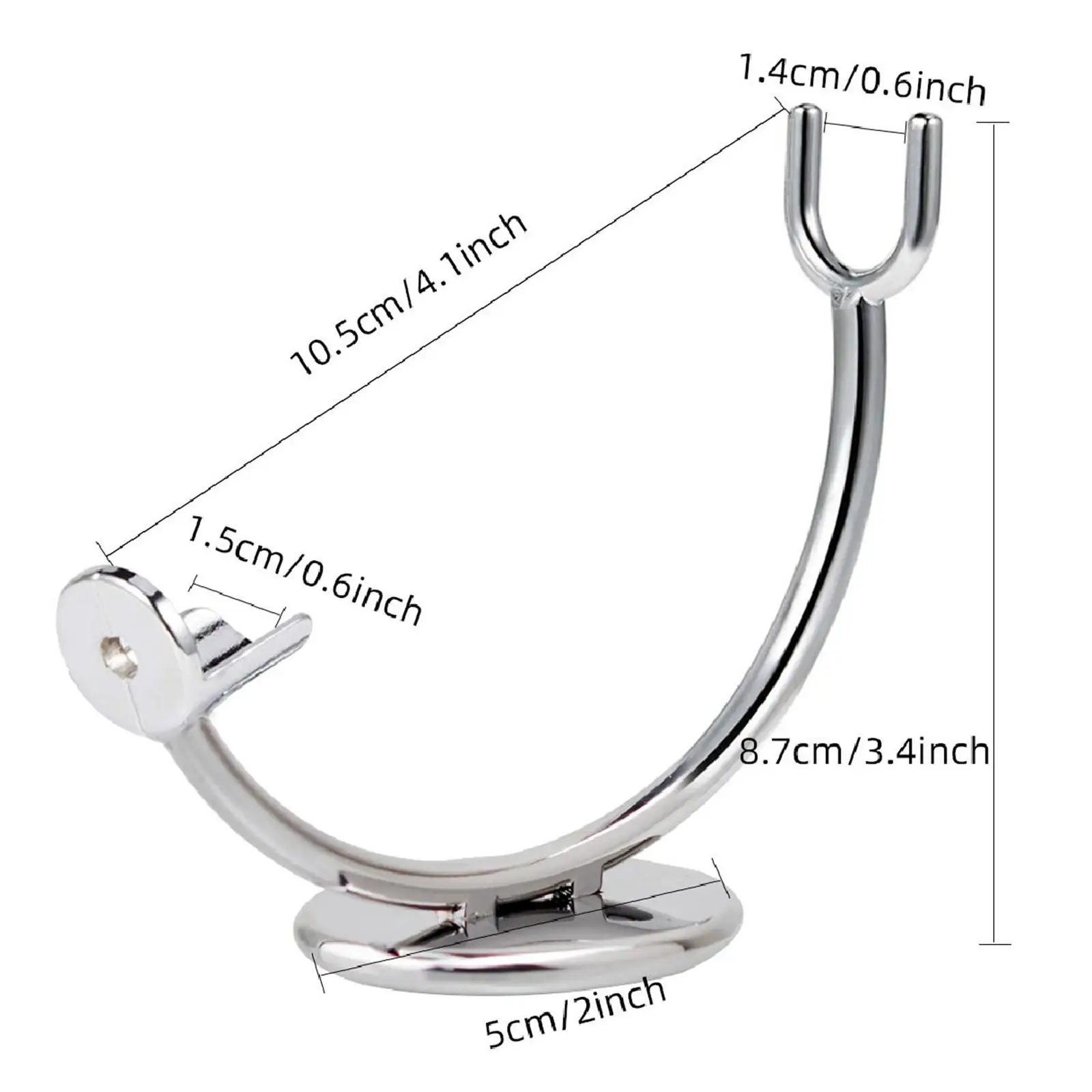 Straight Razor Stand Curved Stand Razor Holder Functional Polished Metal Stable Bottom Gift for Dad or Granddad Rack Organizer