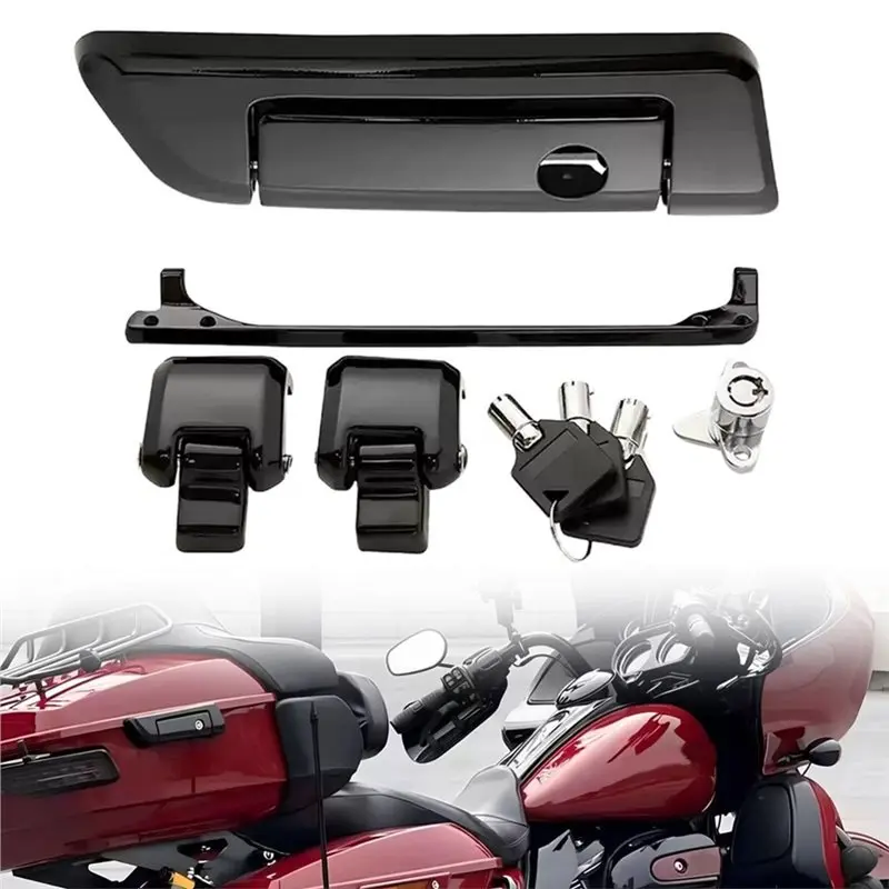 Lock Key Set For Tour Pack Trunk Latch Hinges Motorcycle Parts For Touring Road King Street Glide 14-25