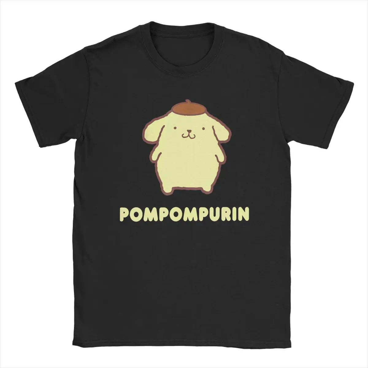 Pompompurin Cartoon Men Women T Shirts Leisure Tee Shirt Short Sleeve Crewneck T-Shirts 100% Cotton New Arrival Clothing