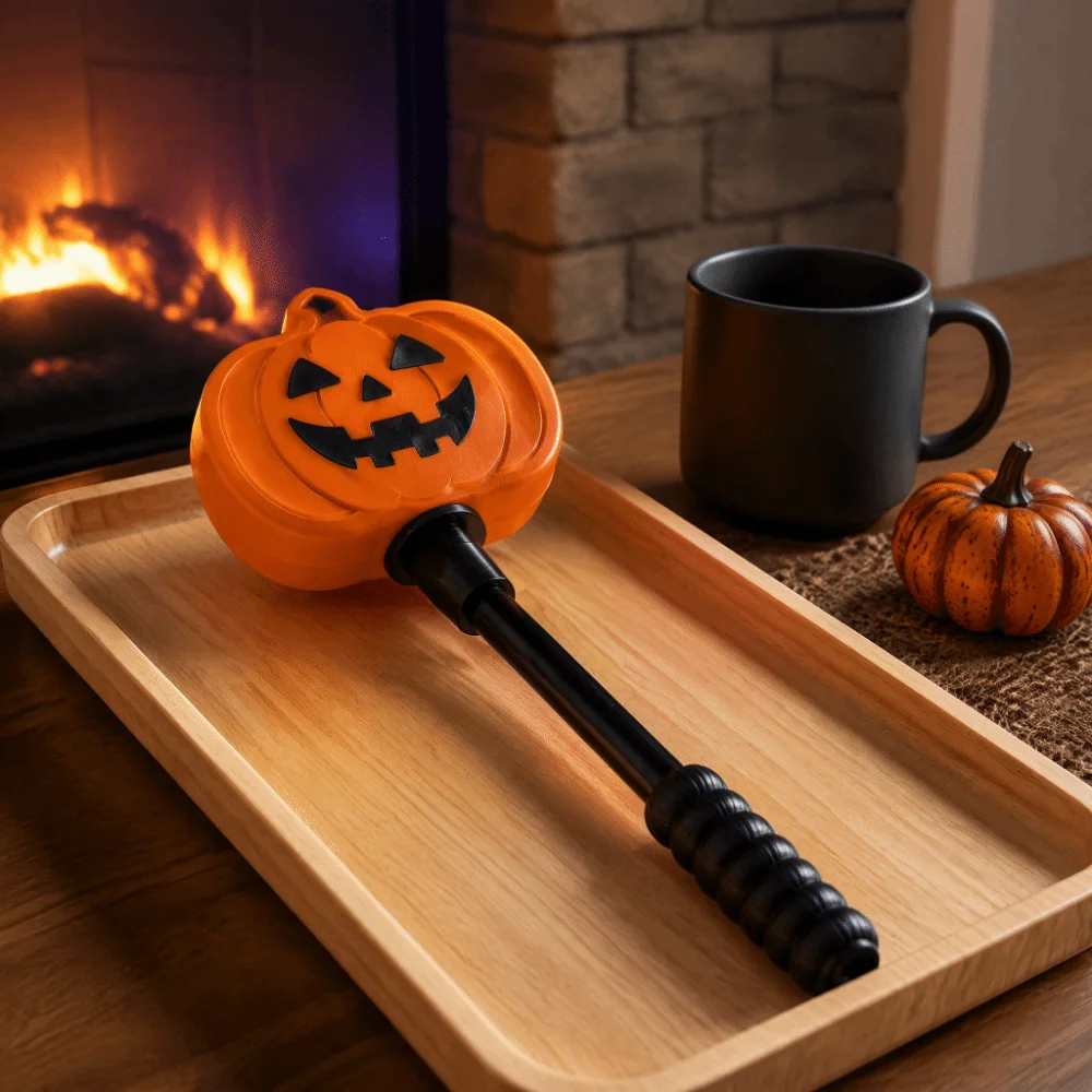 Touch Sensitive Halloween Magic Wand Pumpkin Design Handheld Pumpkin Tap Wand 3D Printed Funny Touch Sensitive Wand