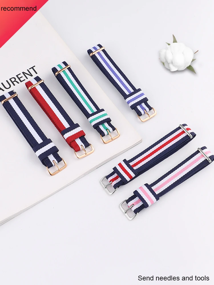 

Instead of Daniel canvas men's and women's nylon strap Wellington black red white blue strap