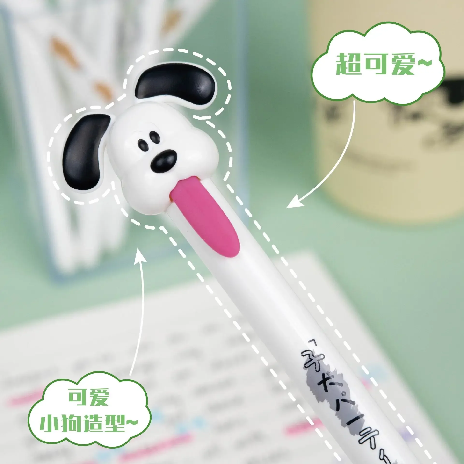 4PCS Kawaii dog tongue Cat Gel Pen 0.5mm Creative Cute Neutral Ink Pen Children Gift School Office Writing Supplies Stationery