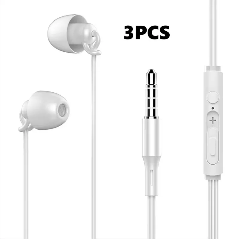 ASMR Oortelefoon Hifi Headset Ruisonderdrukkende Slapen Oordopjes Zachte Siliconen Headset TPE Draad Geen Oordruk Oordopjes Voor Xiaomi Huawei