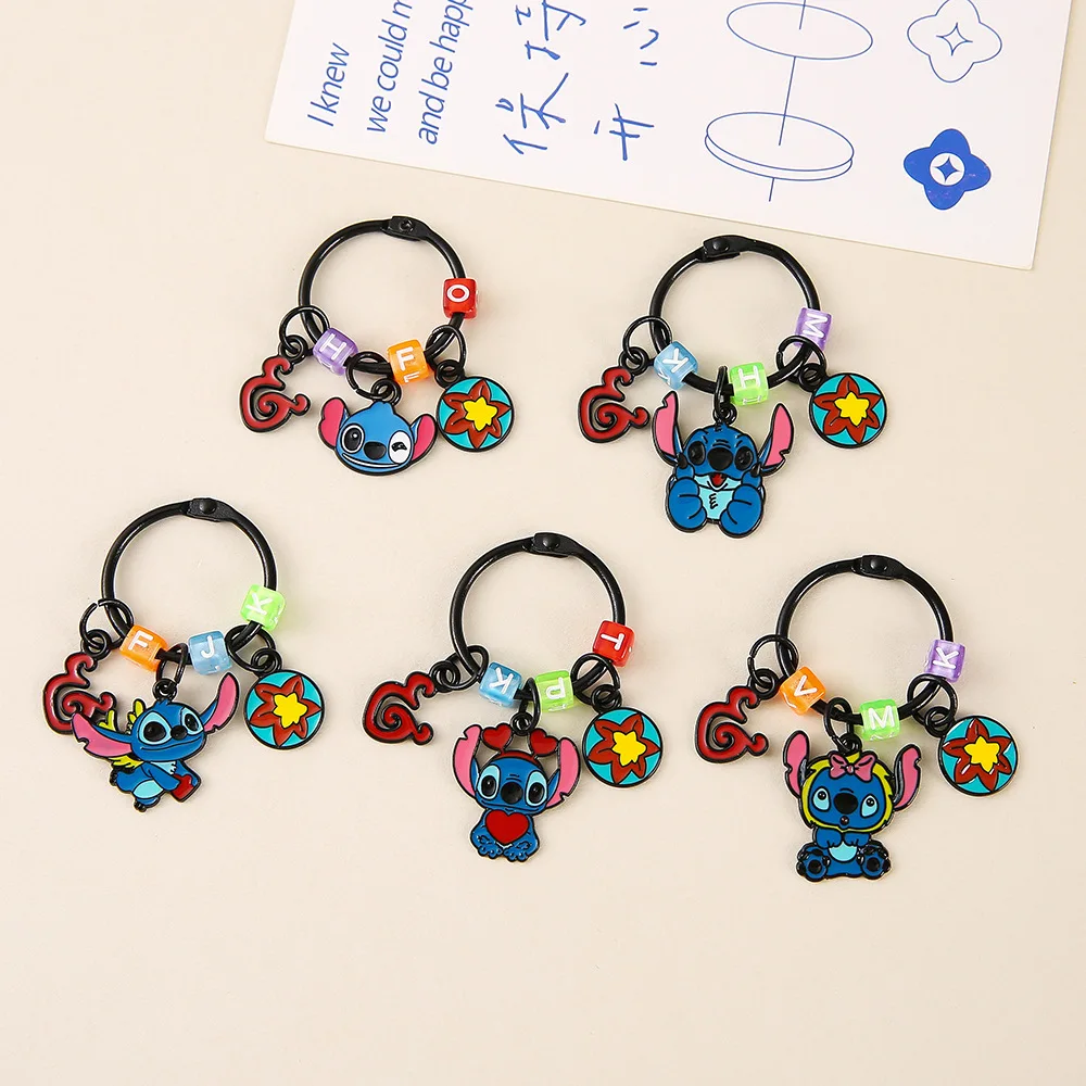 Fashion Animation Stitch Keychain Cute Cartoon Pendant Keyring For Boys and Girls Jewelry Bag Accessories Christmas Holiday Gift