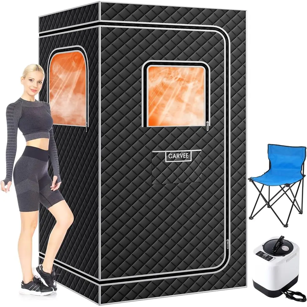 

Sauna Box, Portable Sauna for Home with 4L 1500W Steamer, Portable Steam Sauna Tent with 600D Oxford, Explosion Proof Zip, 99 Mi
