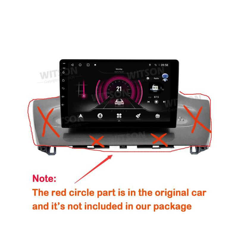 9\'\' Android 14 Car Radio Multimedia For Toyota IQ Scion IQ 2008-2016 Multimedia Stereo Wireless Carplay 4G Wifi GPS UI